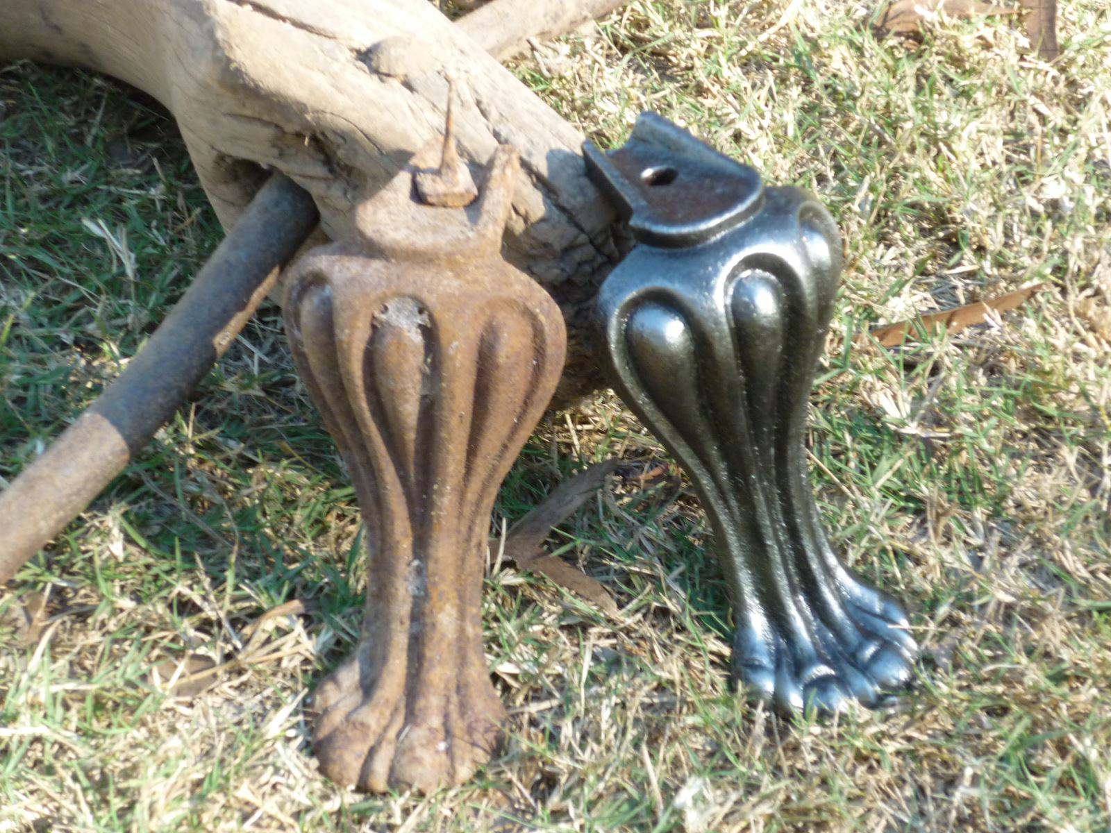 Cast Iron Legs Before & After Restoration