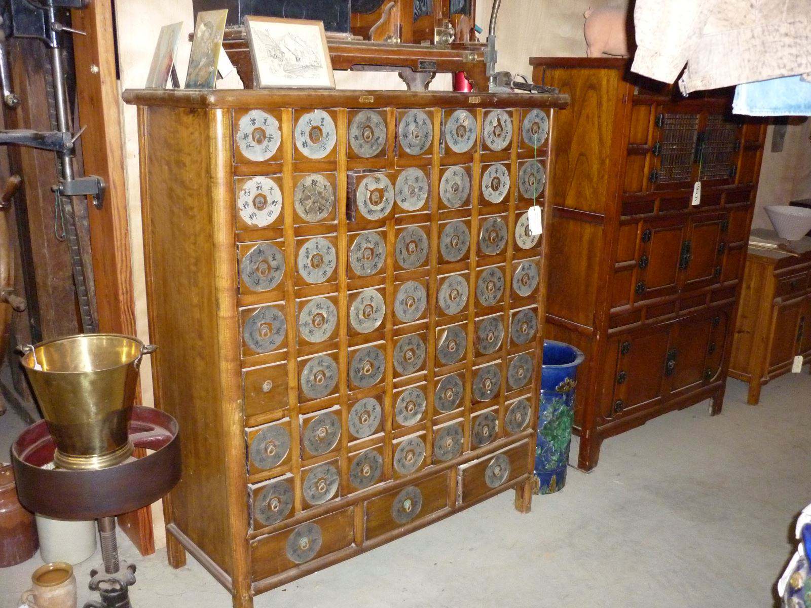 Antique Chinese Medicine Cabinet 52 Drawers