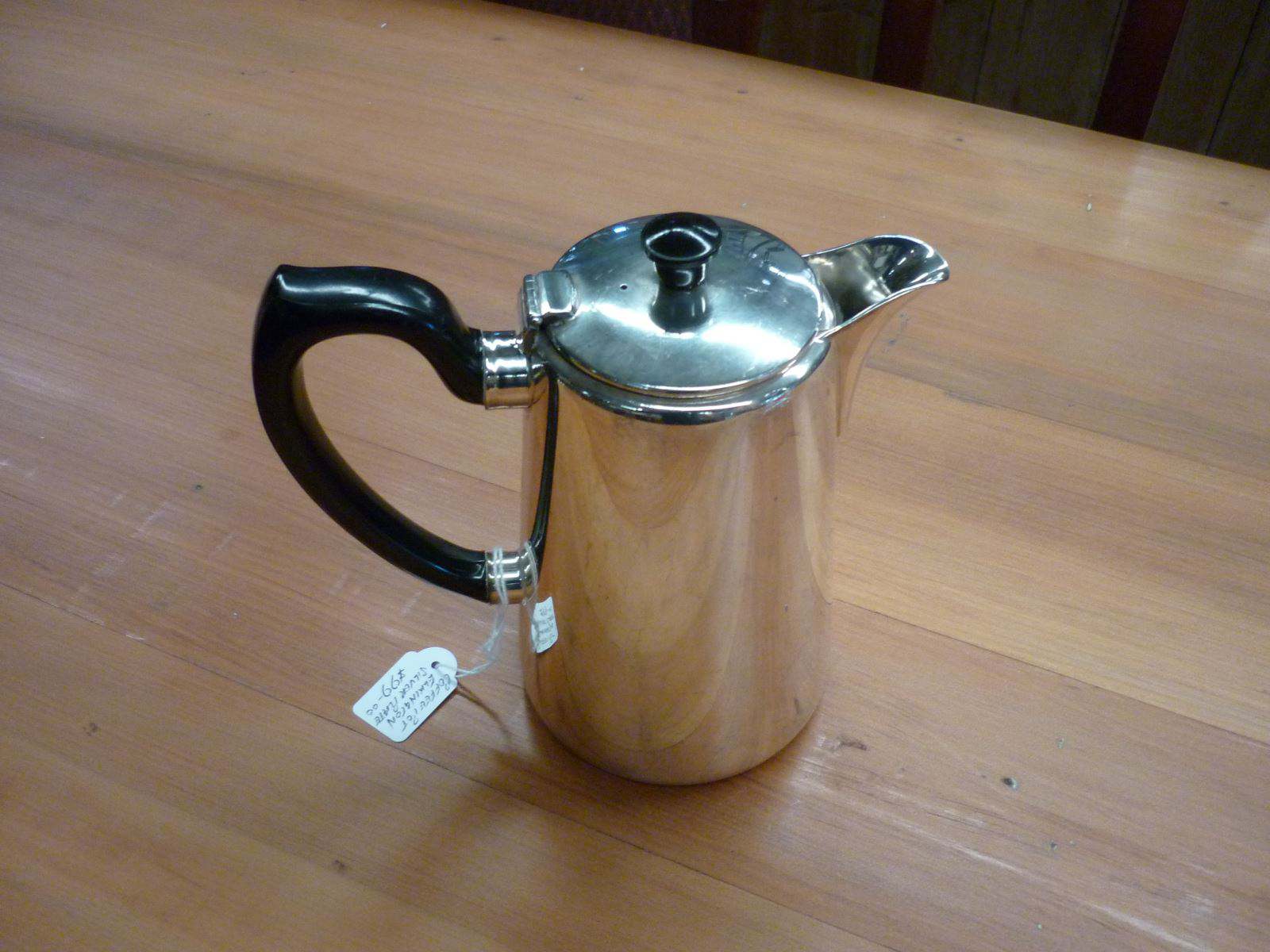 Coffee Pot. Quality Silverplate with Bakelite Handle & Knob