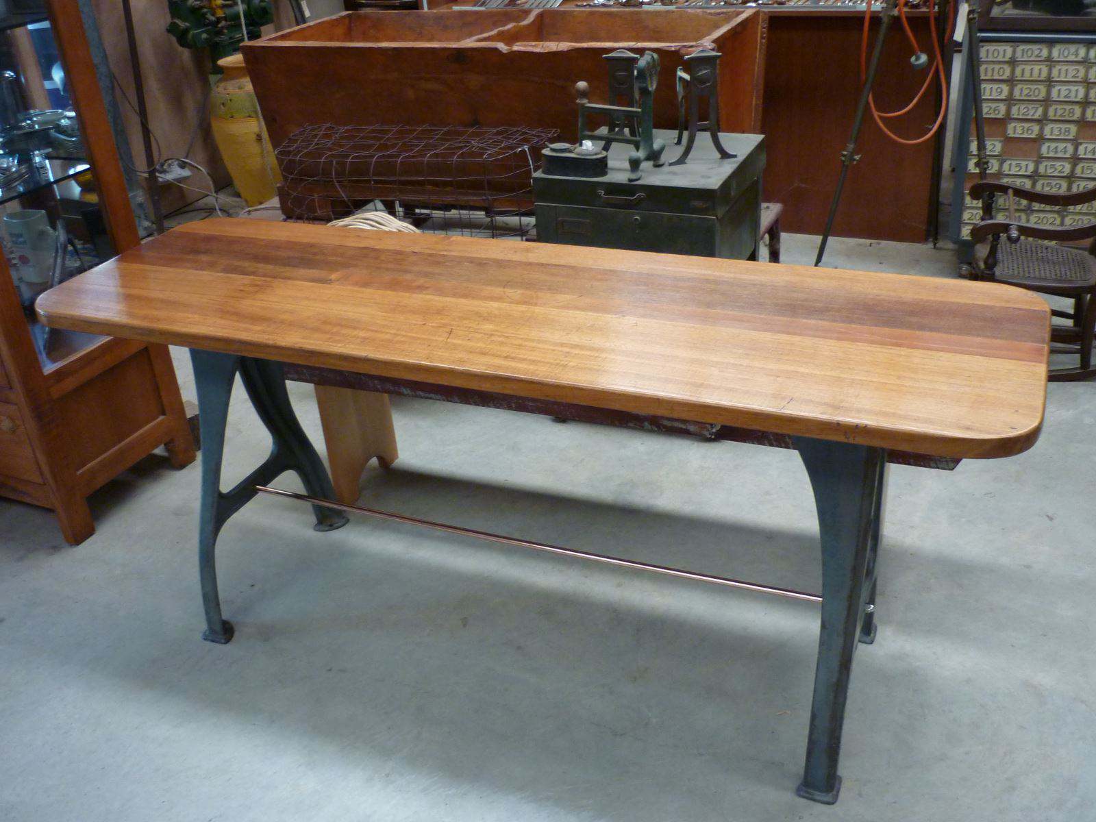 Hardwood Table Tasmanian Blackwood with Cast Iron Legs