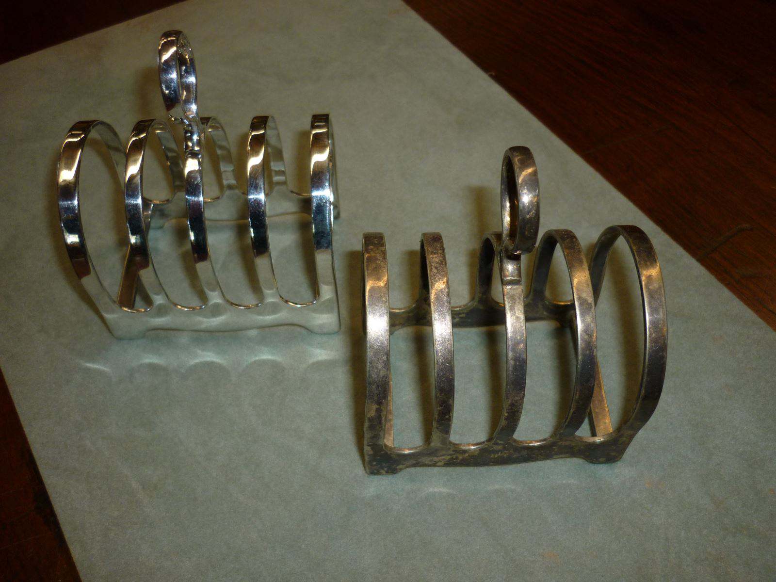 Toast Rack. Walker & Hall. Quality Silver Plate. Before & After Restoration