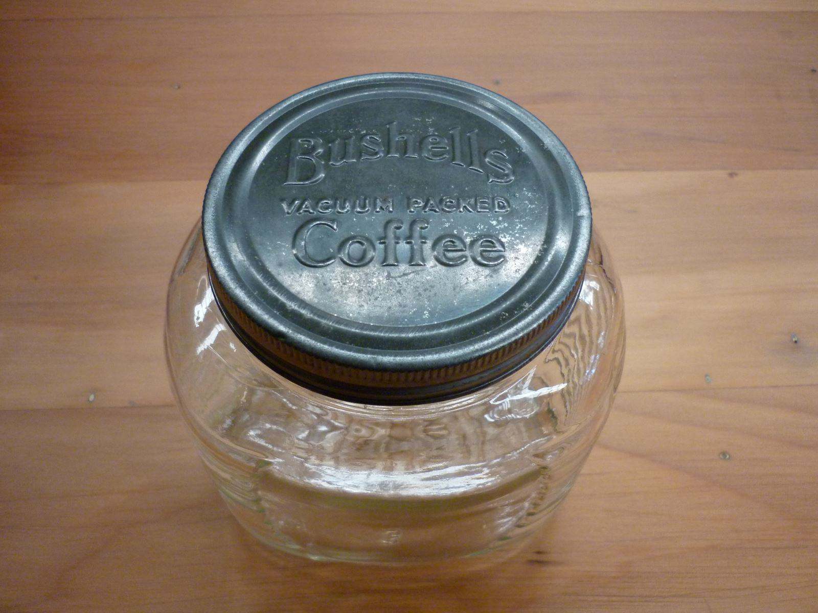 Bushells Coffee Jar with restored Lid