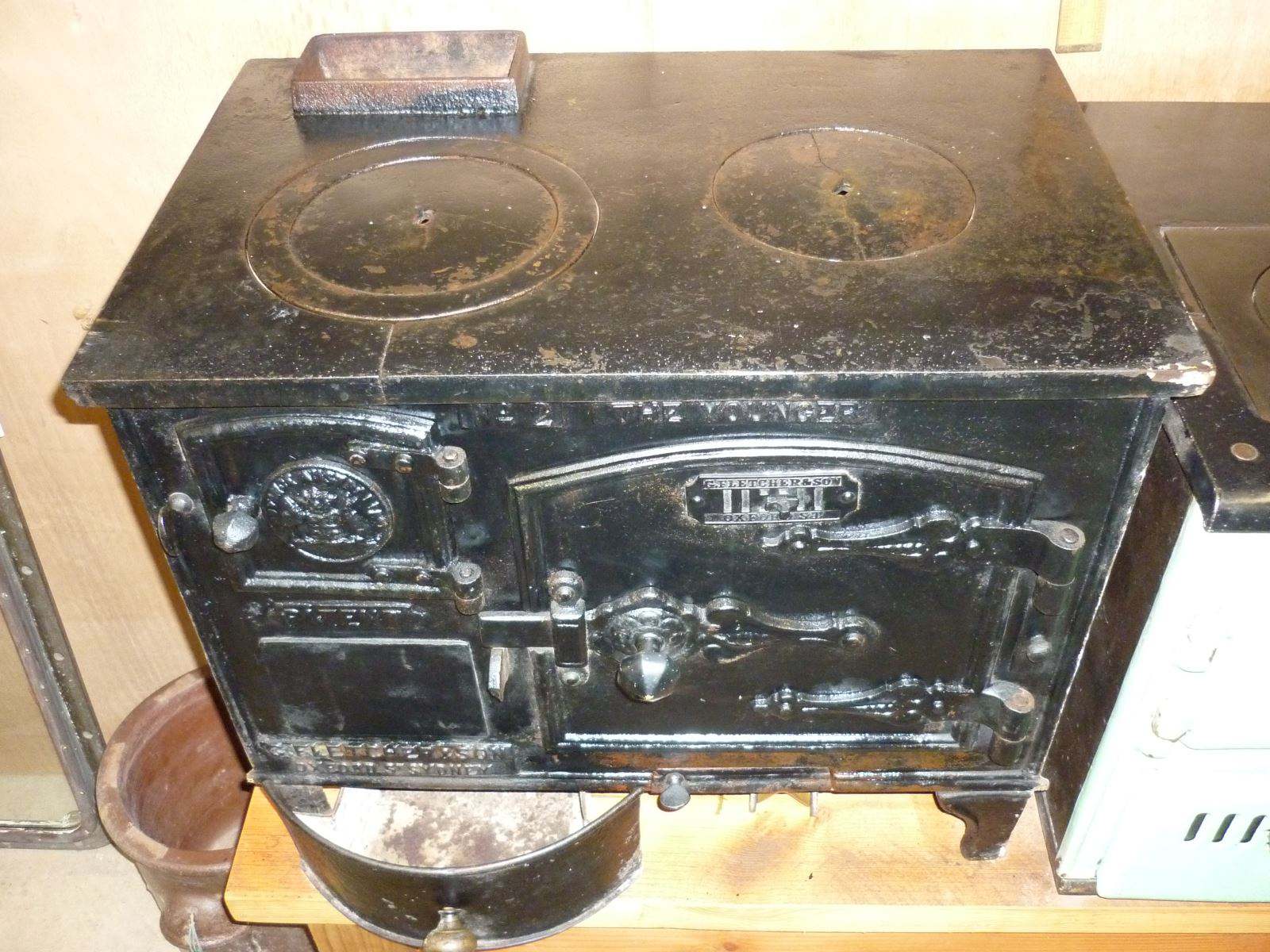 Fuel Stove. Younger No.2 Fletcher & Sons Oxford St. Sydney. Complete & in Very good Original Condition.